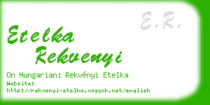 etelka rekvenyi business card