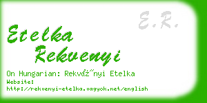 etelka rekvenyi business card